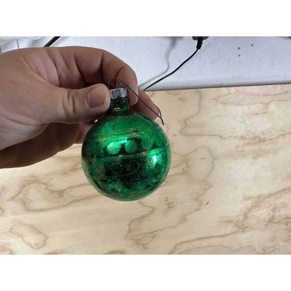 vintage Pyramid‎ Glass Christmas Ornaments 11
